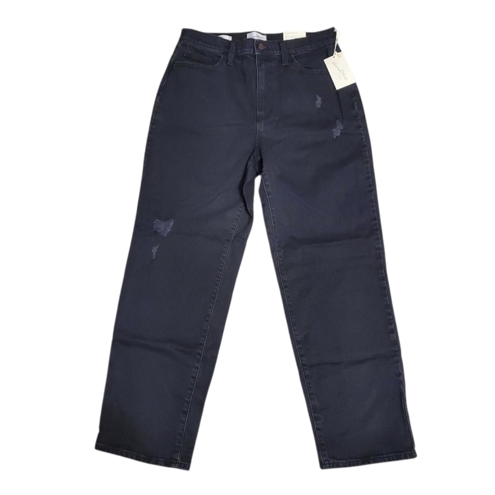 NWT Universal Thread Women's Vintage Straight Leg Denim Black Jeans 12/31 L